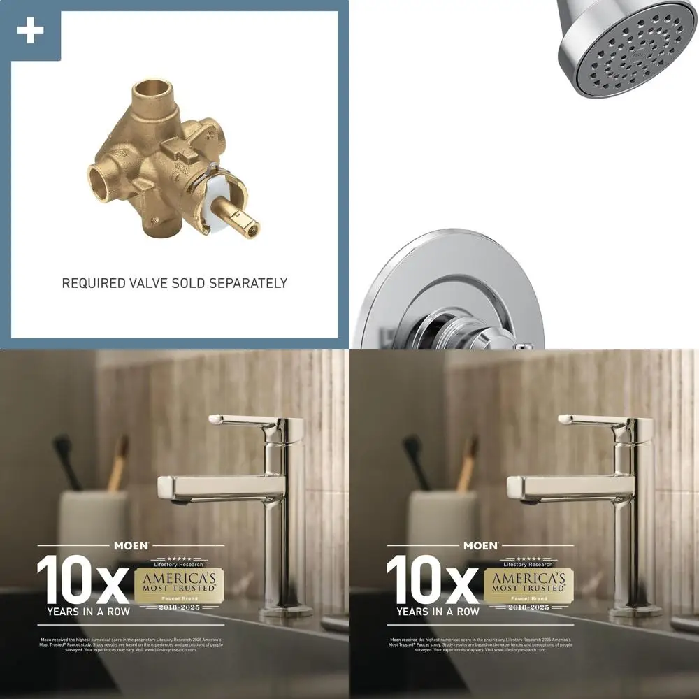 

Modern Eco-Performance Shower Trim Valve, Chrome, Pressure Balancing, T2902EP