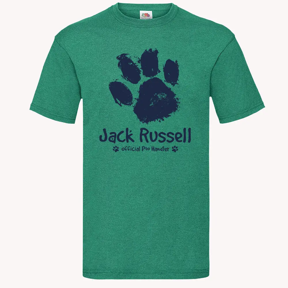 Jack Russell official poo handler T-Shirt dogs poop scoop pets paw  Tees Cotton Luxury brand vintage oversized