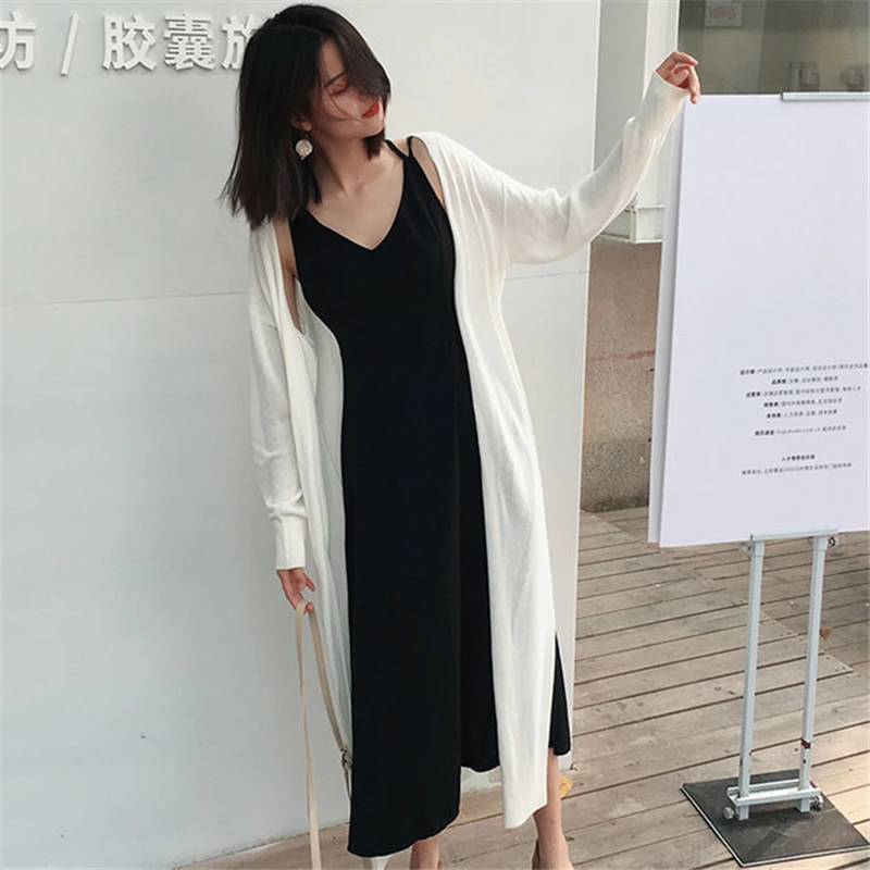 Suoversized 80 Kg Cardigan Sweaters Long Knit Ice Silk Korean Tops Female Fashion Mujer Knitwear Women\'s Summer Suncreen Coat