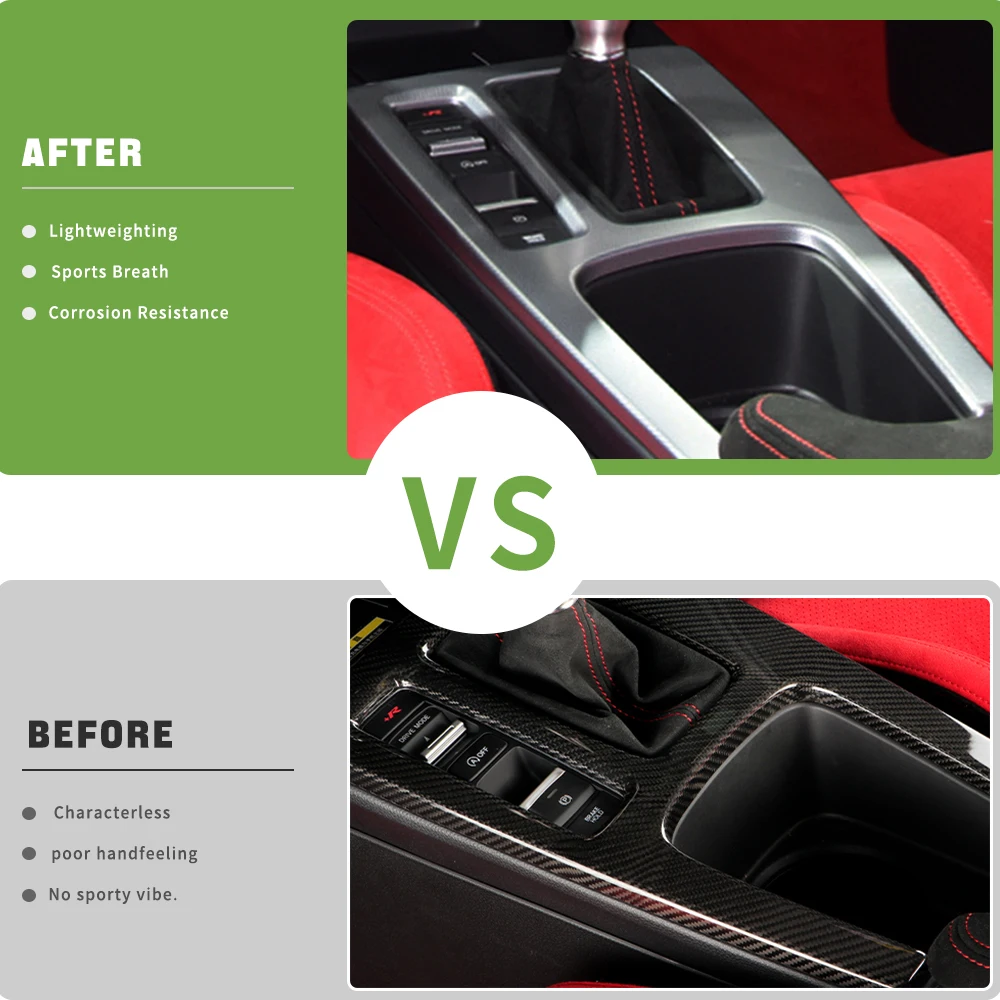 Car Interior Accessories For Honda 11th Gen Civic Type R Fl5 Steering Wheel Cover Trim Rearview Mirror Cover Center Dash Panel