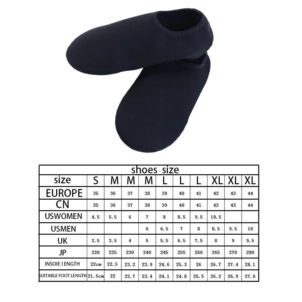 Calzature da spiaggia per sport acquatici in neoprene da 3 mm Scarpe da muta da nuoto Calzino da trampoliere Scarpe ad asciugatura rapida Calzini da sub