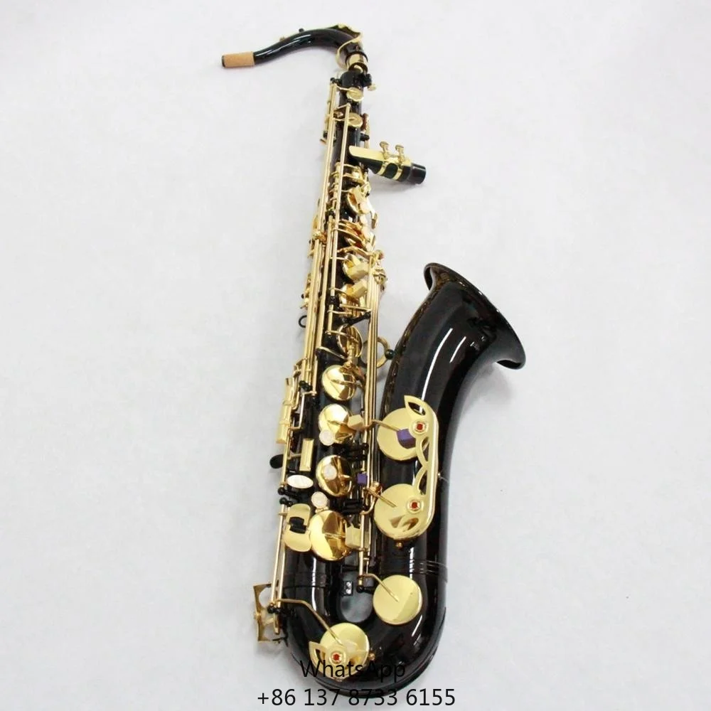Good Quality Chinese Bb Tenor Saxophone Brass Body Intermediate Level Factory Price Black Painted Canvas Case