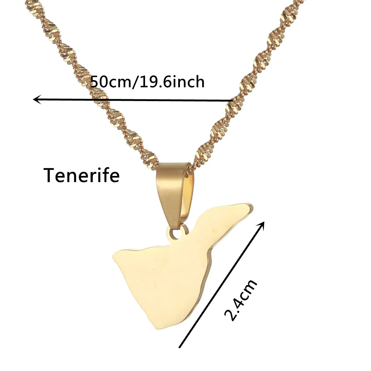 Spain Canary Islands Tenerife Gran Canaria Fuerteventura La Gomera Palam Lanzarote Maps Pendant Women Necklaces