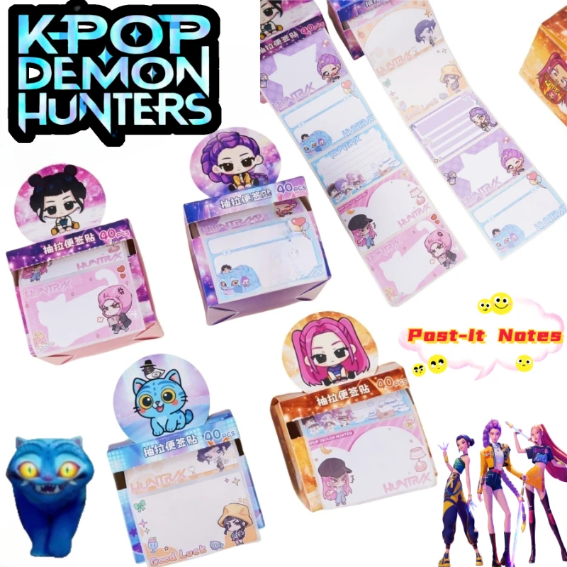 KPop Demon Hunters Rumi Mira Zoey Derpy Anime merchandise Creatieve Cartoon Post-it Notes Student Notes Plakken Teken Post-it Notes