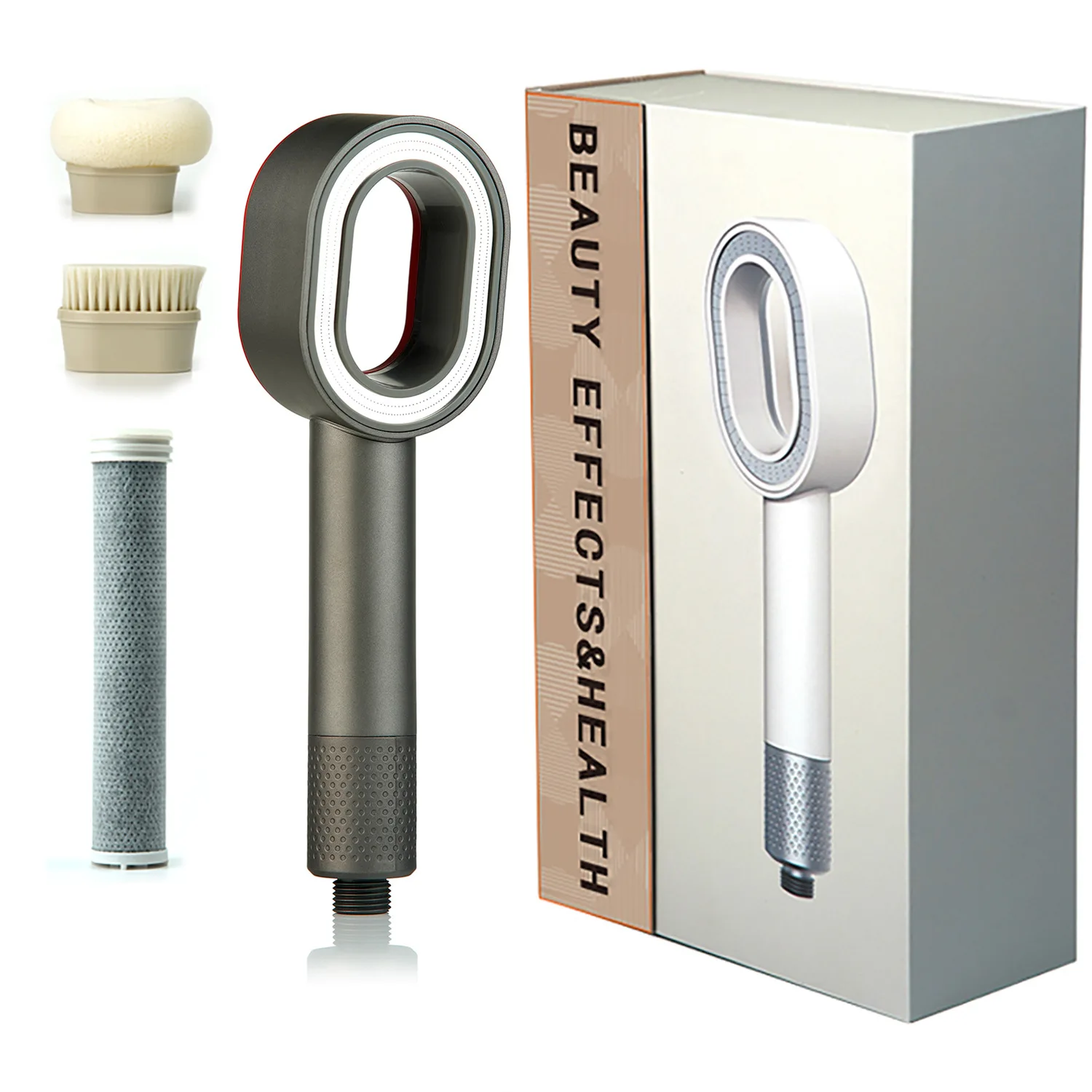 

Aromatherapy shower with brush head massage Dyson's same shower, water-saving and pressurized shower head