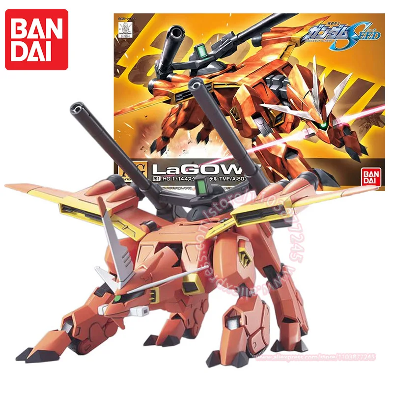 BANDAI HG SEED R11 1/144 LaGOWE ประกอบของเล่นเด็กอะนิเมะเดสก์ท็อปเครื่องประดับอินเทรนด์ตัวเลขวันเกิด...