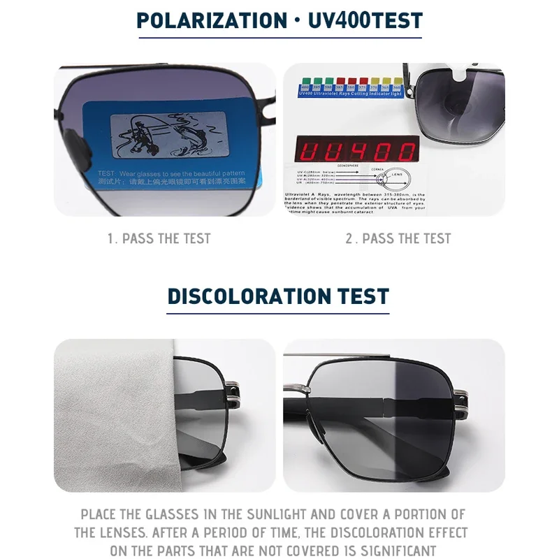 KIZN مربع قصر النظر النظارات الشمسية اللونية الاستقطاب الرجال نظارات نسائية وصفة طبية فاسق نظارات البصريات القيادة -0.50 إلى -6.0