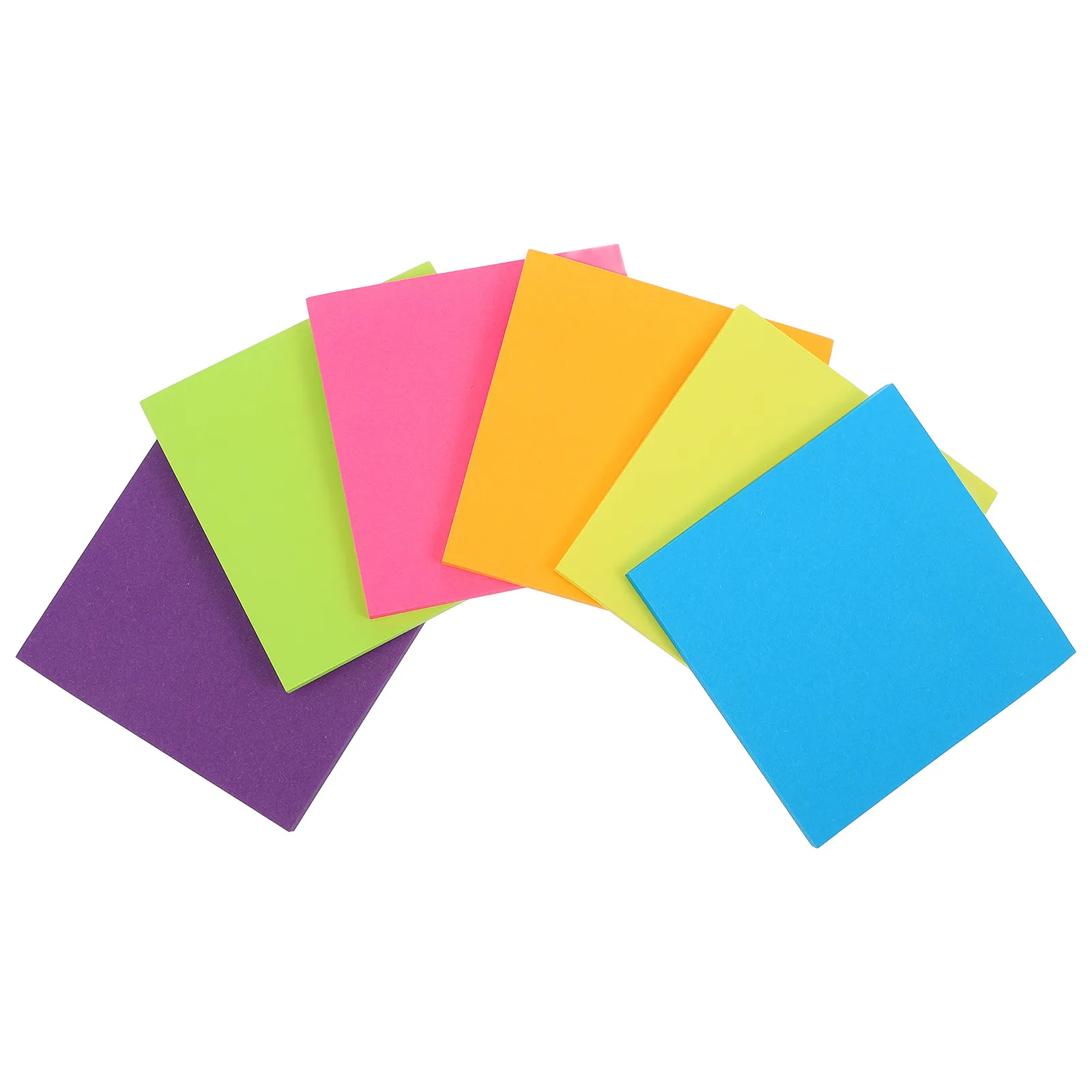 

6Pcs Fluorescent Self Adhesive Notes Pad Colorful Sticky Tabs School Office Supplies for Students Teachers Reminders to-Do Lists