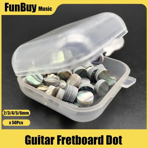 50 Uds 2/3/4/5/6*2mm concha de abulón Natural diapasón de guitarra puntos Shell guitarra cuello diapasón incrustación Dot accesorios de guitarra