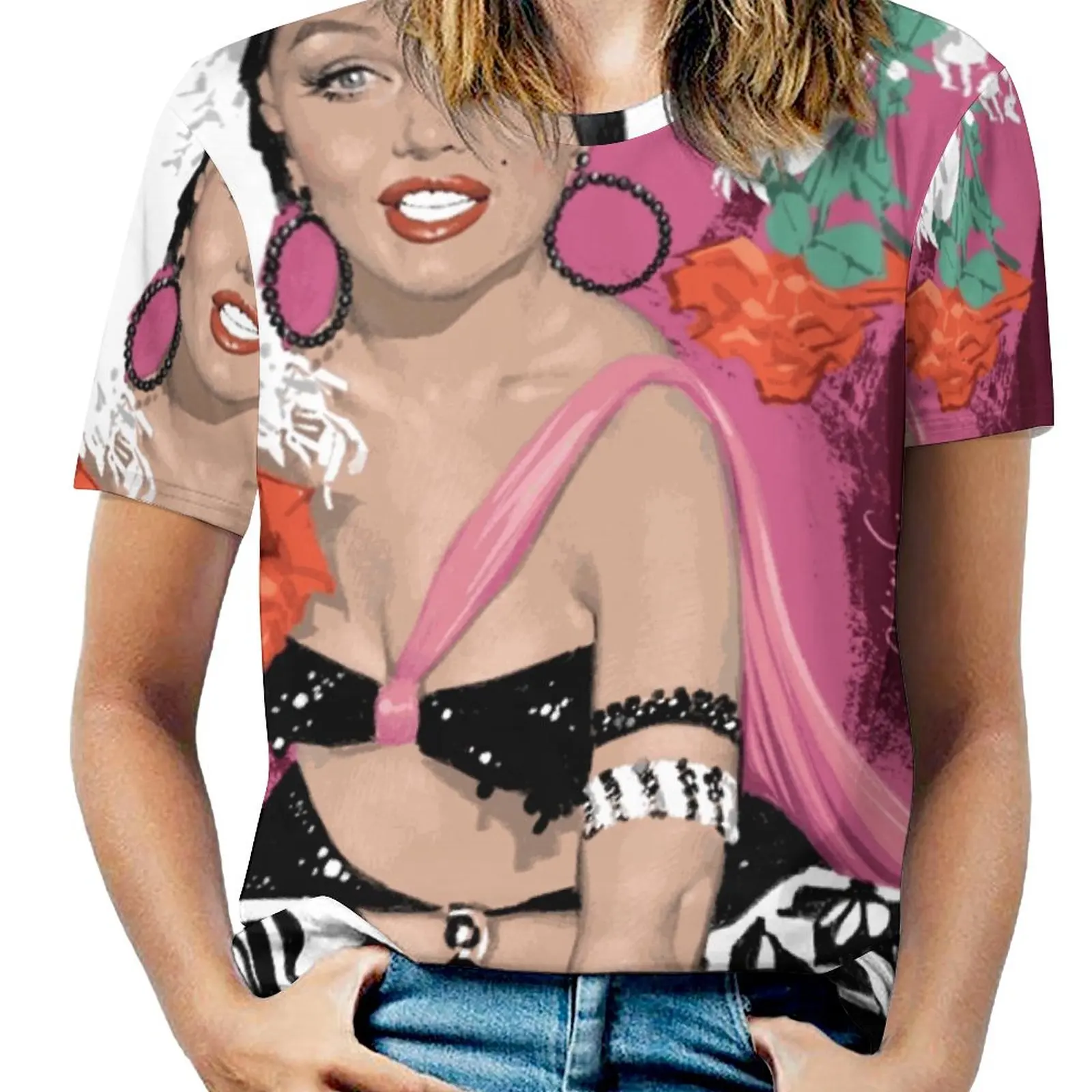 Heatwave Fashion Print Women Ladies Girls T-Shirt Harajuku Round Neck Short Sleeve Tops & Tees Marilyn Monroe