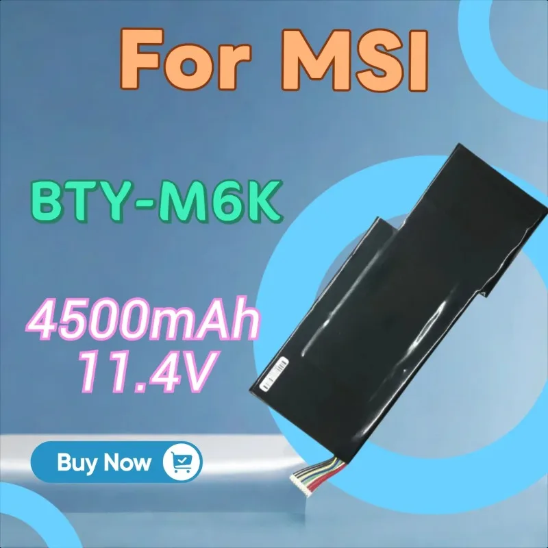 

BTY-M6K for MSI MS-17B4 MS-16K3 GS63VR 7RG-005 7RG GF63 8RD-031TH 8RC GF75 Thin 3RD 8RC 9SC Laptop Battery