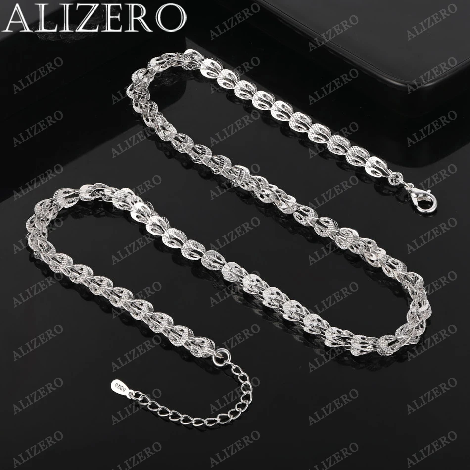 ALIZERO 925 Sterling Silver Phoenix Tail Necklace For Woman Personality Fashion Jewelry Wholesale 45+5cm Chain Necklaces