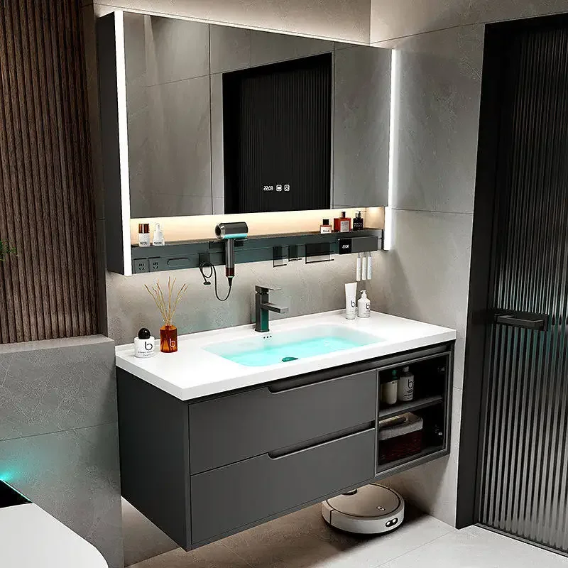Bathroom Cabinet Organizer Closet Furniture Home Modern Simple Ceramic Integrated Basin Toilet Washbasin Wash Basin Combined