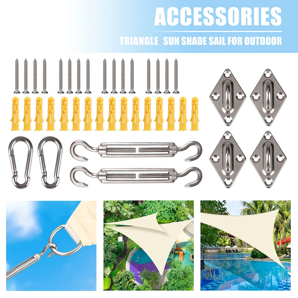 5x5x5/5x5x7M Wasserdichtes Sonnensegel Dreieckiger Sonnenschutz Outdoor-Überdachung Garten Terrasse Pool Schattensegel Markise Schattentuch – Detail 12
