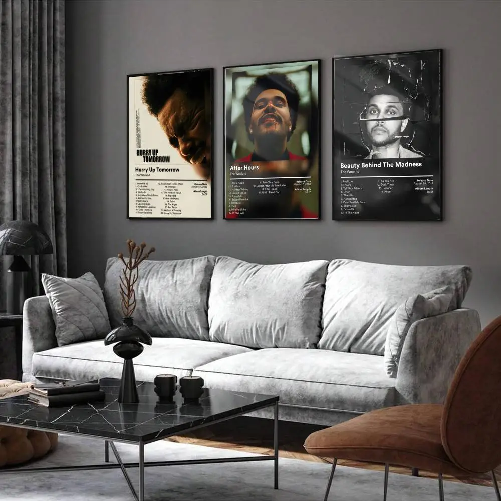 The W-Weeknd Cloud Rap Trap Poster Home Living Bed Room Bar Hallway Sticky Wall Art Printing Waterproof Aesthetic Decor