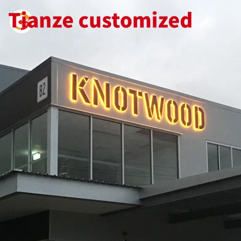 

(customized)JAGUARSIGN Custom Lit Stainless Steel Letter 3D Metal Sign Letter Building Wall Mounted Outdoor Si