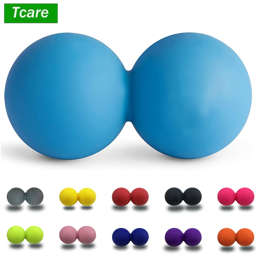 Tcare Peanut Massage Ball - Podwójna piłka do masażu Lacrosse i piłka do mobilności do fizykoterapii - Narzędzie do masażu tkanek głębokich Unisex