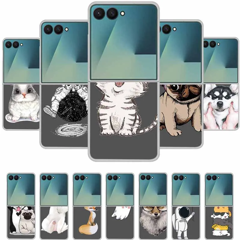 For Samsung Galaxy Z Flip 7 5G Case 6.9" Coque Clear Plastic Hard PC Phone Case For Samsung Galaxy Z Flip7 Back Cover Case Funda