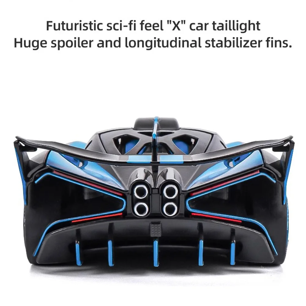 Jouet de voiture de sport BOLIDE atlantique 1:24, modèle en alliage moulé sous pression, son et lumière, modèles de véhicules miniatures, jouets pour enfants, cadeaux de loisirs