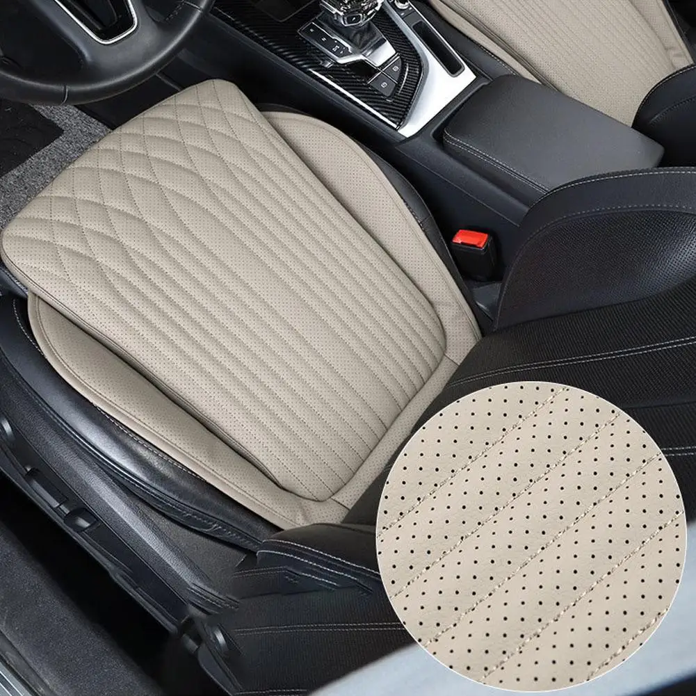 54cm Breathable Car Seat Cushion Luxury Leather Commercial Vehicle Non-slip Support Pad Universal High Rebound Sponge Seat Cover 