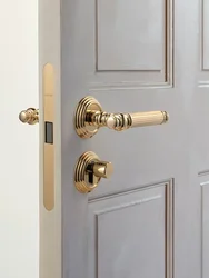 French Mute Door Lock Brass Door Handle European Retro Bedroom Door Lock for Home Luxurious Magnetic Lock