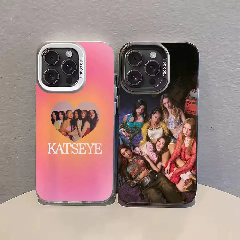 

Hot Music K-KATSEYE Phone Case For iPhone 17 16 15 14 13 12 11 Pro Max Plus Silver Matte Black Cover