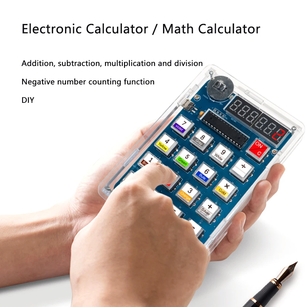 Digital Tube Display Calculator Electronic Production Kit Diy Kit 51 Microcontroller Training Experiment Welding Practice Parts