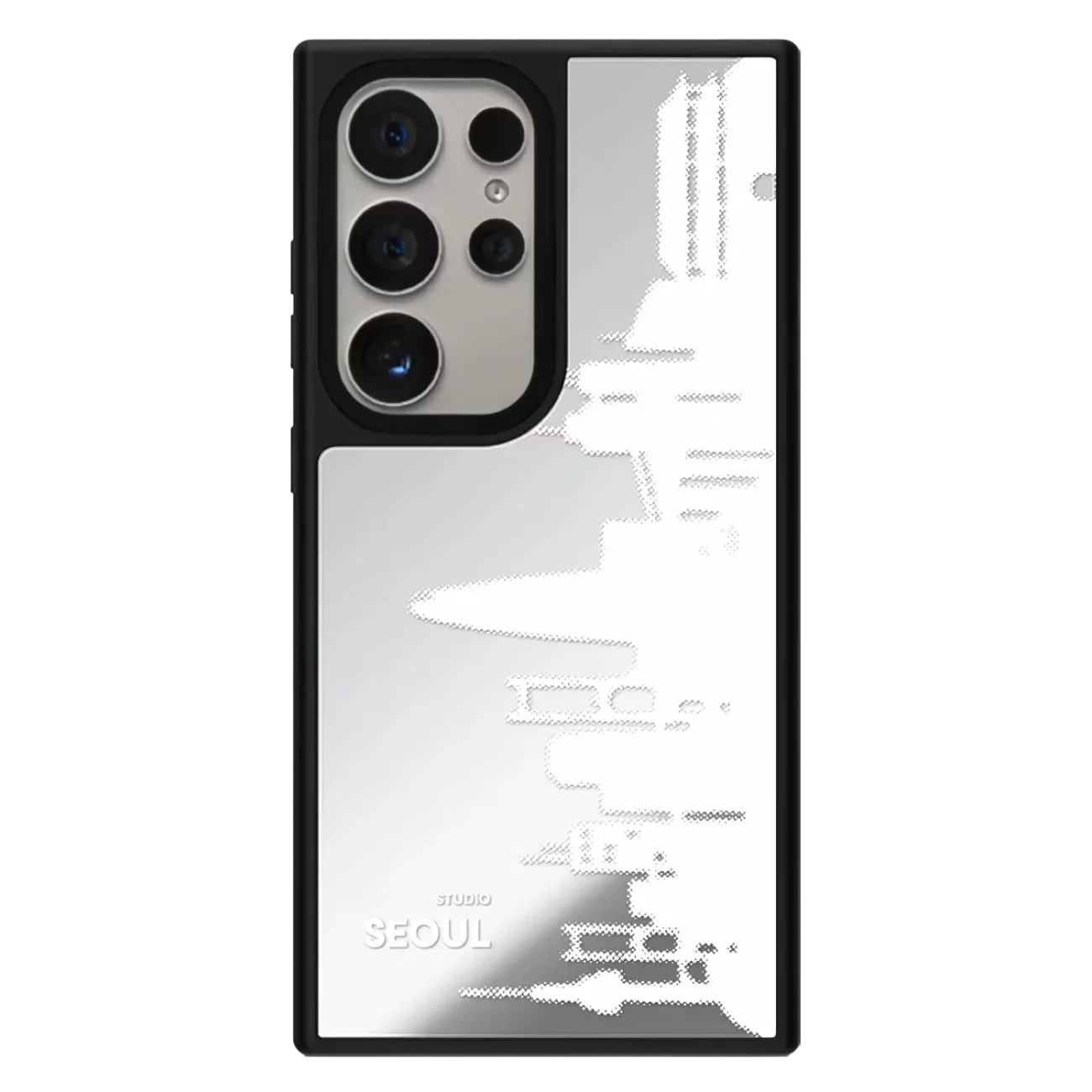 Silver Landmark Building Mirror Magnetic Case: Compatible with Samsung Galaxy S23 U S24U S25 S26 Ultra S25+ S26 Plus Shell