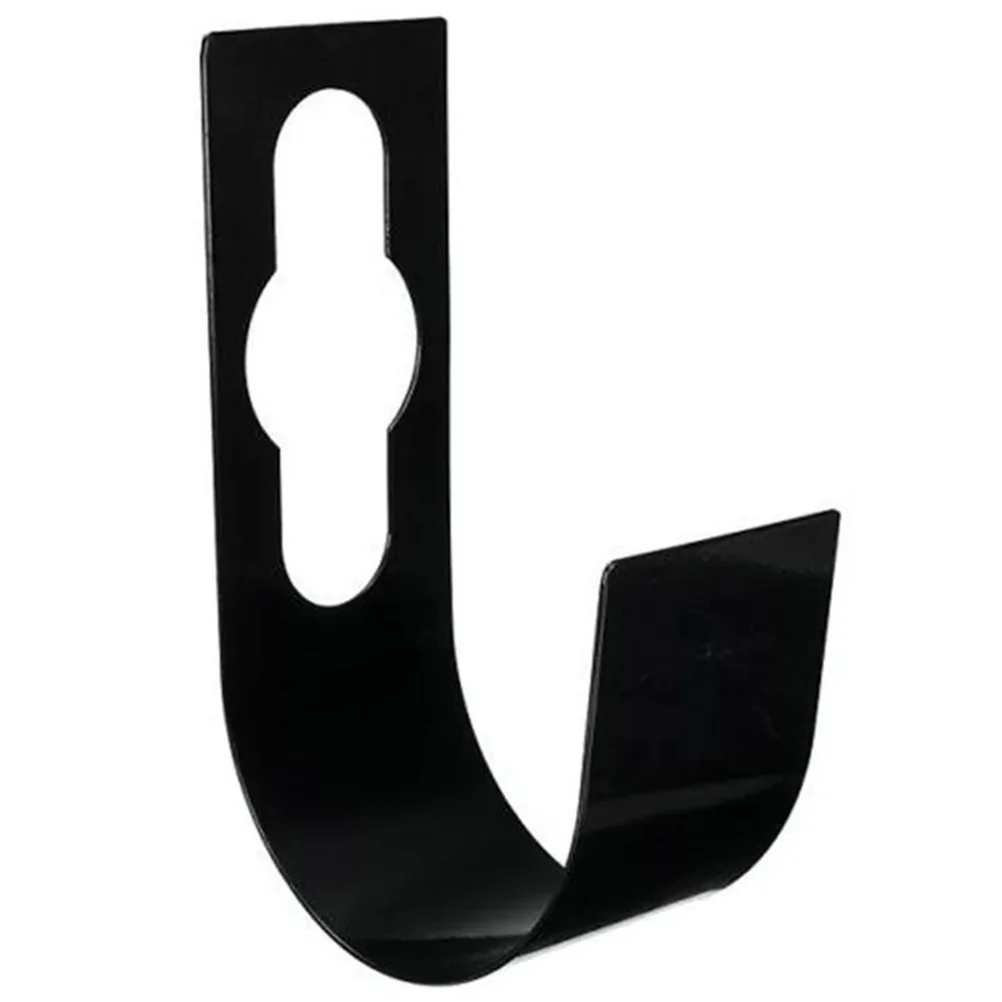 

Adjustable Telescopic Hook Multi Function Wall Mounted Hanger Black Steel Strong Load Bearing For Towel Clothes Tool Storage