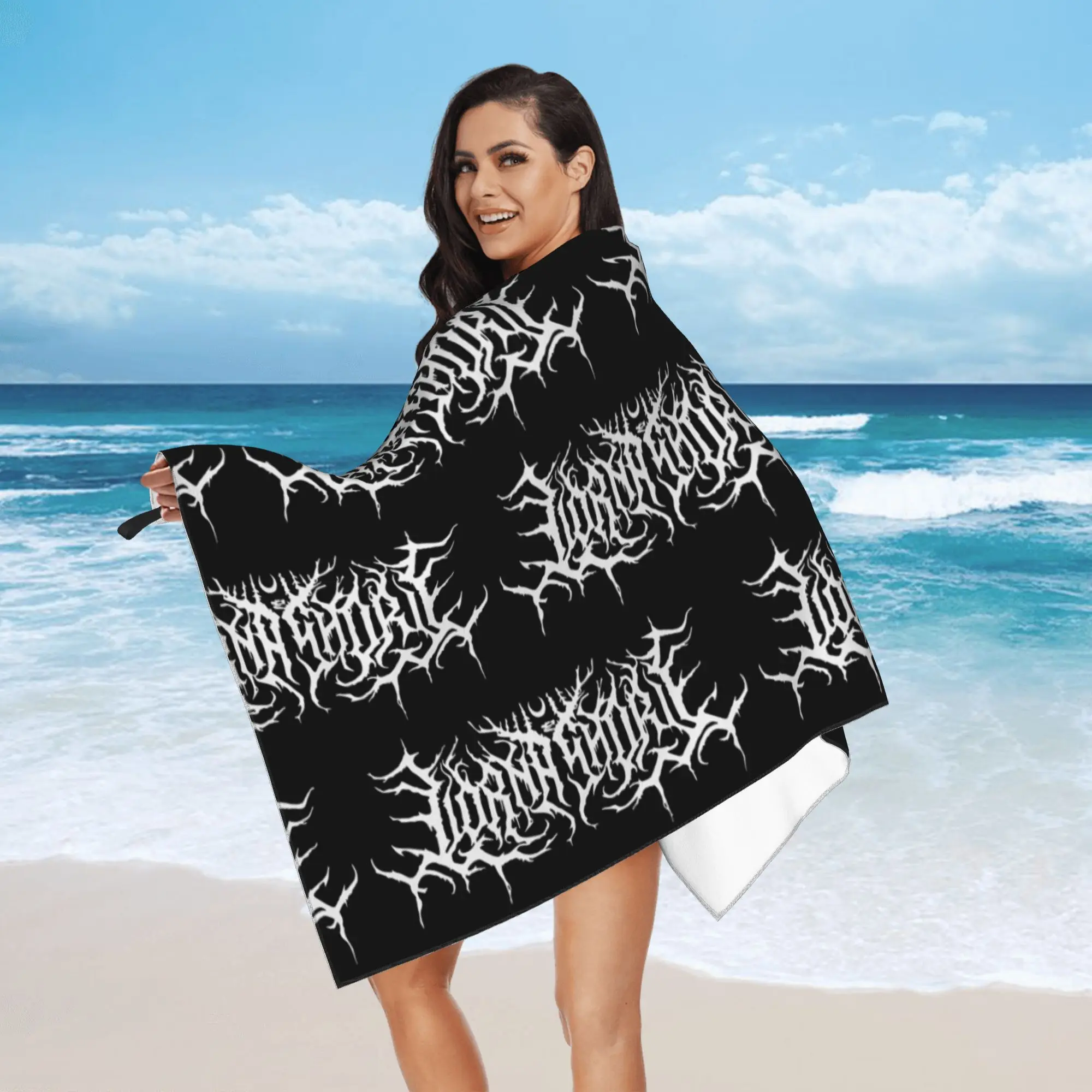 Lorna Shore Merch Lorna Shore Logo Beach Towel Soft Microfiber Quick Dry Absorbent Quick Towels For Pool