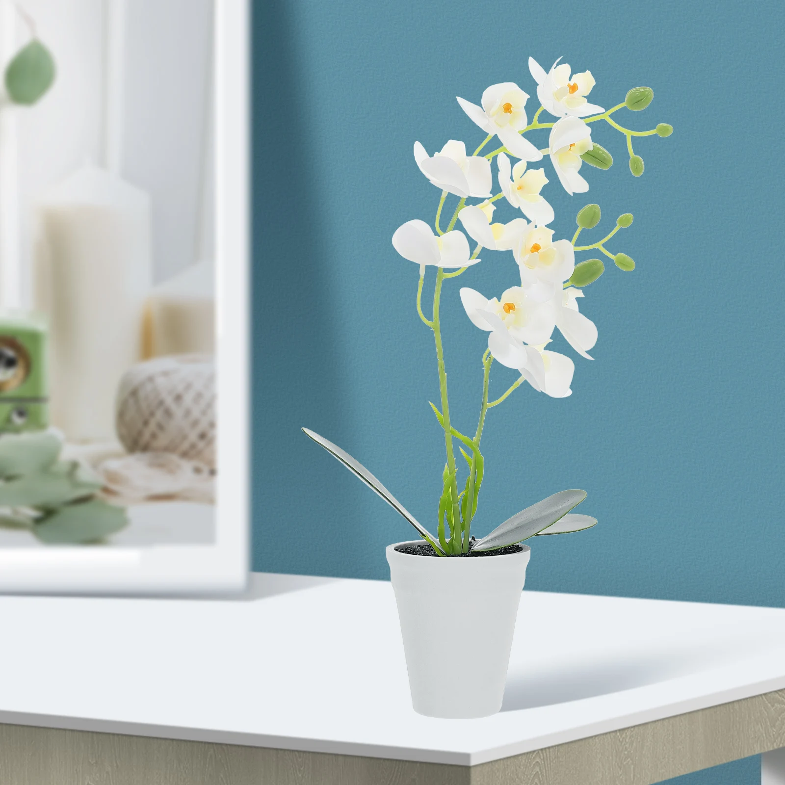 

Simulation Potted Flowers with Vase Artificial Plant Desktop Decoration
