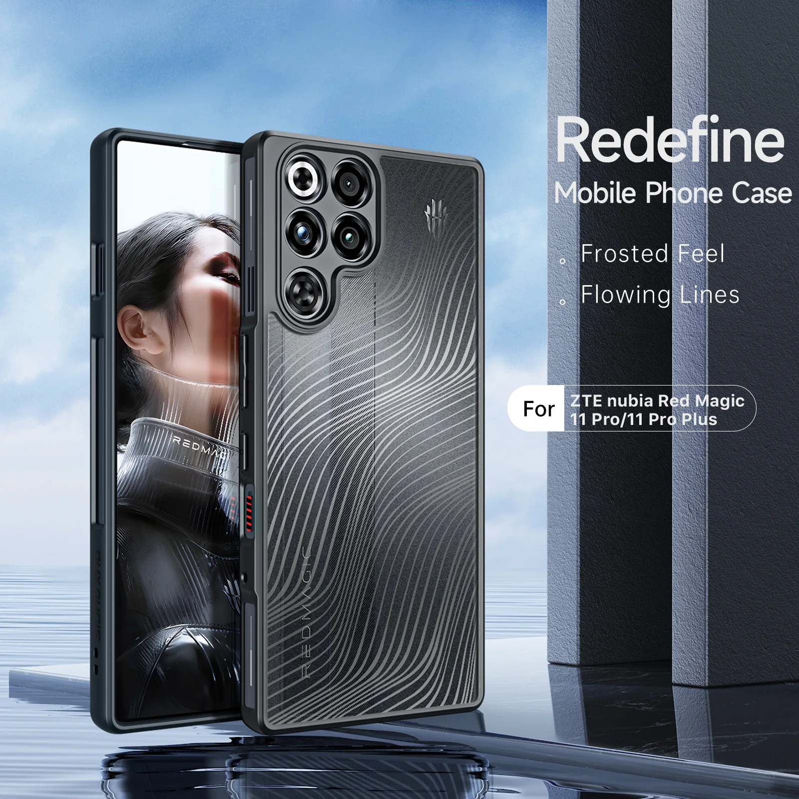 For ZTE Nubia Red Magic 11 10 Air 9S 9 Pro Military Airbag Anti-fall Case for Red Magic 11 10 9S 9 Pro+ Acrylic Shockproof Cover