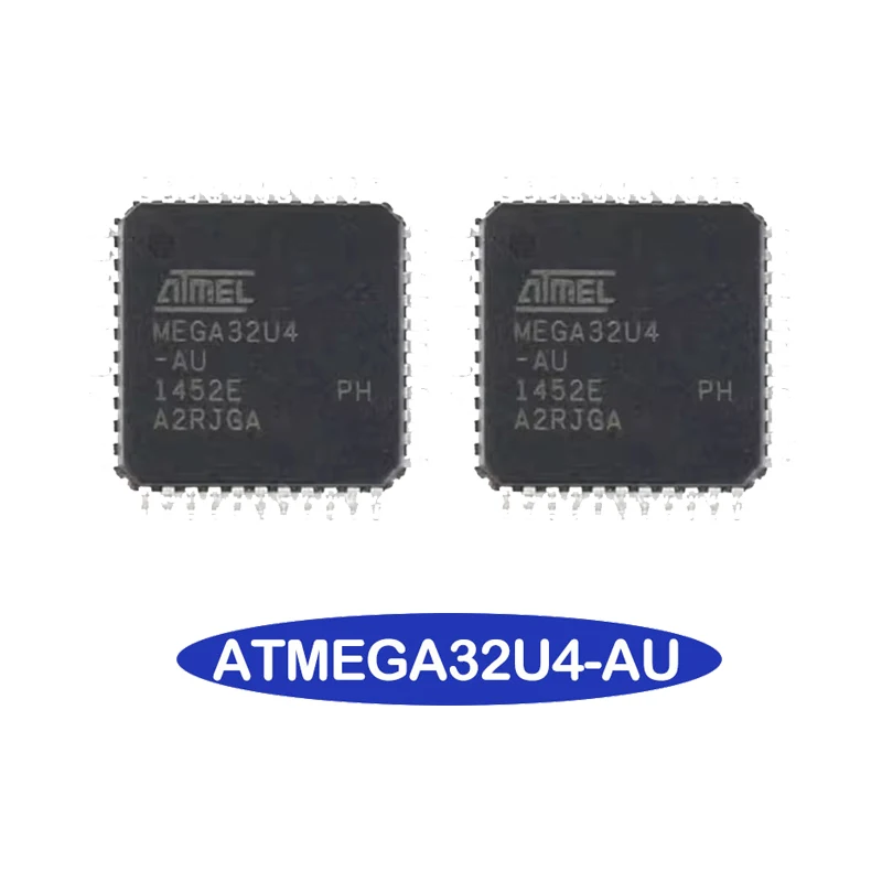 New Original ATMEGA32U4-AU 8-Bit Microcontroller AVR 16K Flash USB TQFP-44 Chip