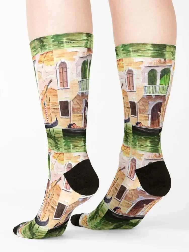 Venice - The Green Shutters Socks essential Soccer hockey compression Designer Man Socks Women's