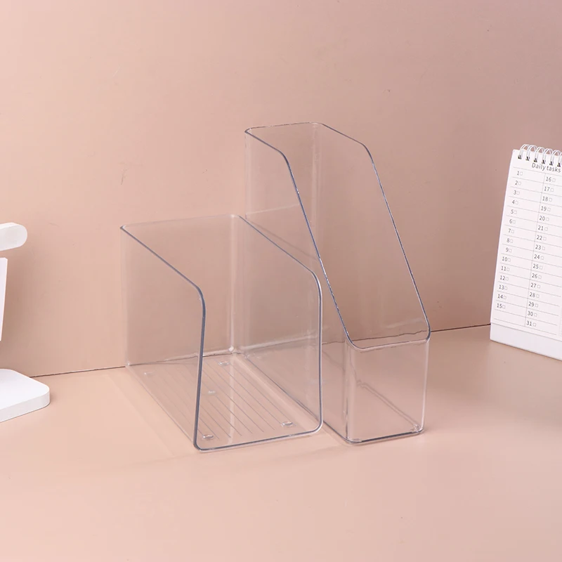Transparent Acrylic Bookends Stand Bookshelf Desktop Decorative Storage Rack Bookend Book Holder School Stationery