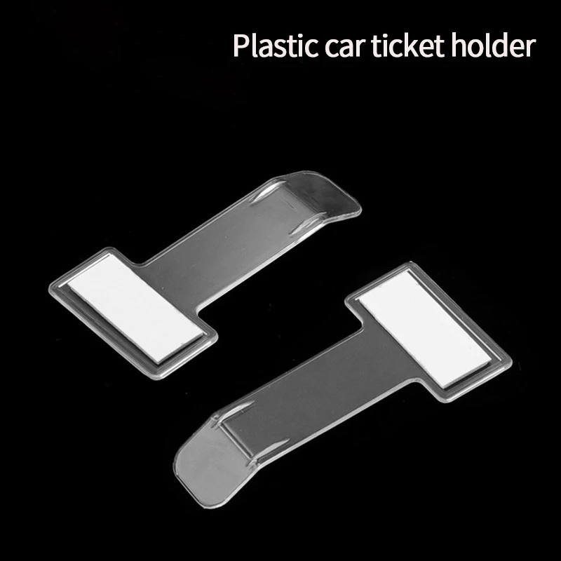 

1/2/3/4/5pcs Plastic Car Parking Ticket Holder Clip Sticker Windscreen Card Bill Stand Organizer Auto Interior Accessories