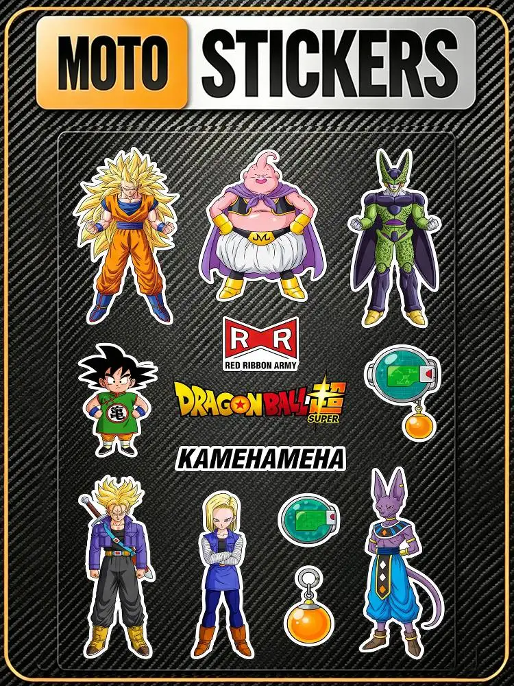

DRAGON BALL All Purpose Reflective Waterproof Scratch Blocker Decal Car Bike Helmet Cup Refrigerator Decorative Stickers