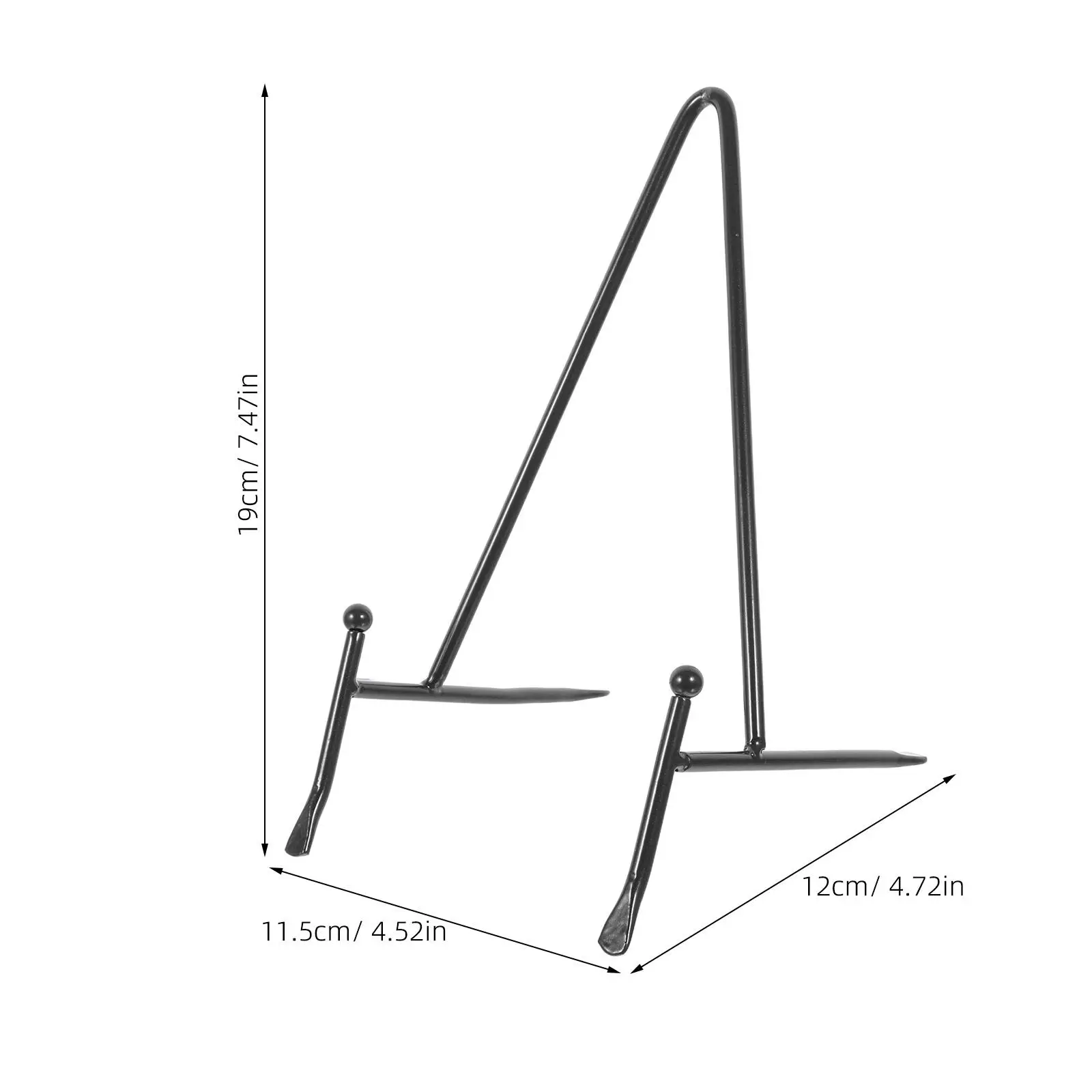 Metal Tripod Plate Stand Black 19Cm Wedding Sign Display Stand Photo Frame Easel Holder Gallery Storefront Presentation Display