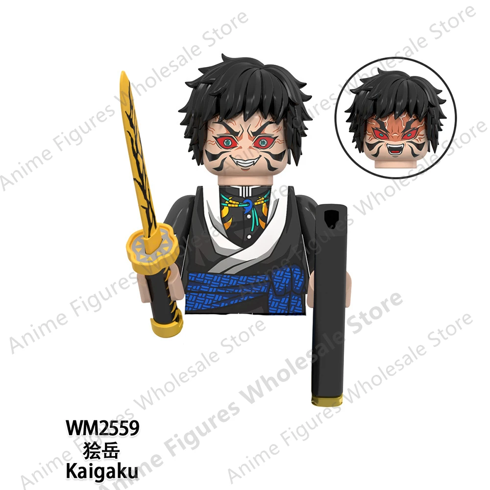 New Anime Demon Slayer Kamado Tanjirou Hantengu Kaigaku Bricks Mini Action Figures assemble Toys Dolls kids Gifts WM6138 WM6163