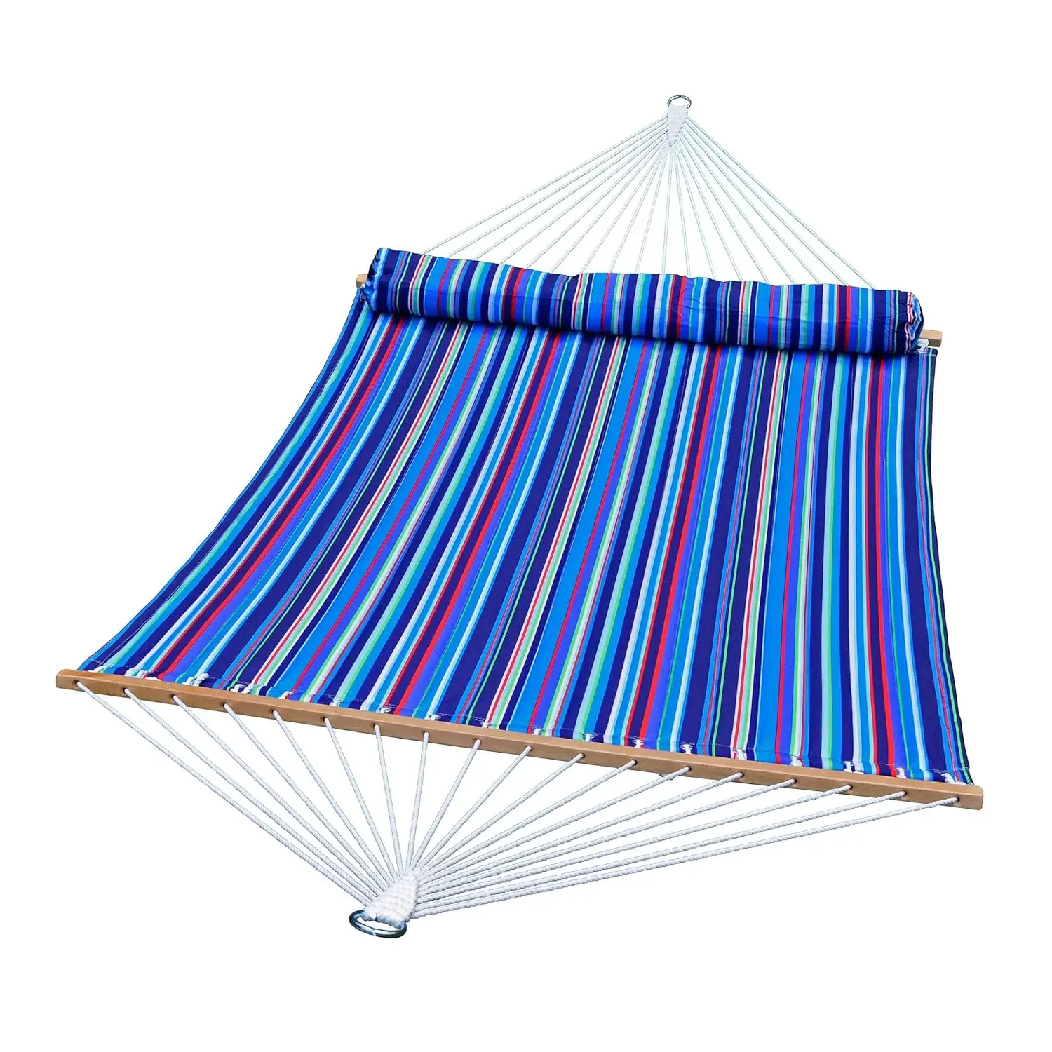 

156x55 Reversible Quilted Outdoor Hammock w/ Bolster Pillow Patio Camping, Customized