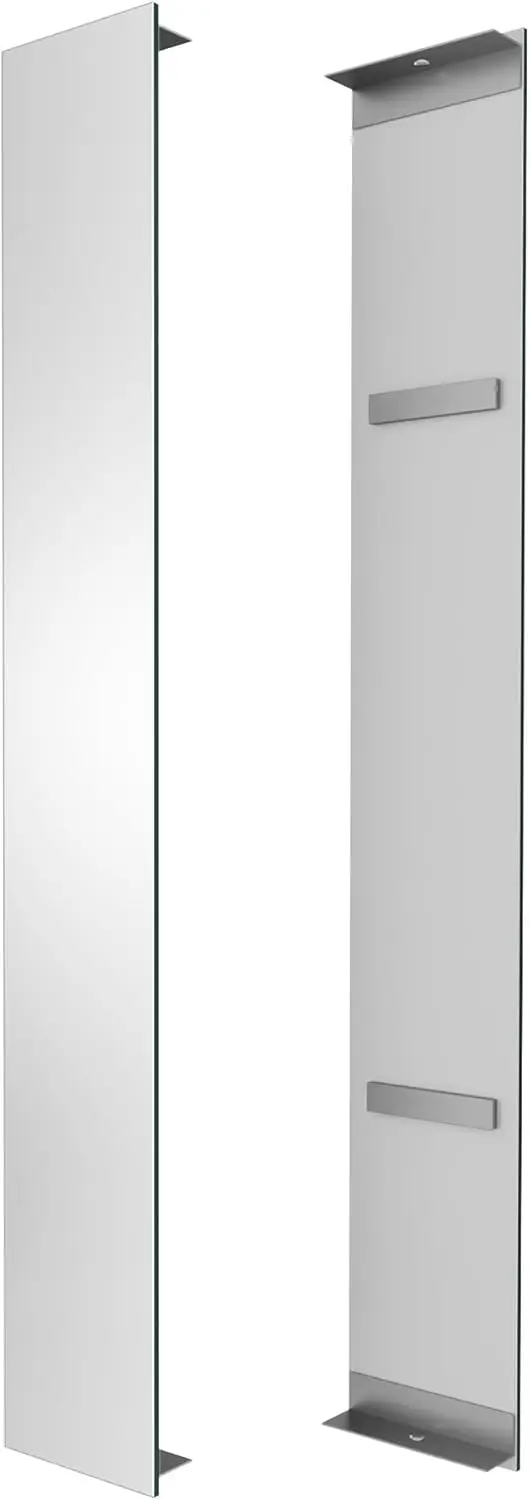 

4x30 Inch Decorative Side Mirror Set of 2 for Lighted Bathroom Cabinets, Surface Mount