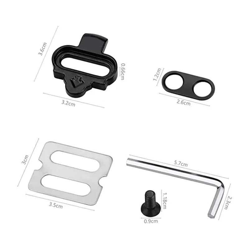 الطريق دراجة قفل الأحذية قفل لوحة العالمي دواسة قفل لوحة الدراجات قفل دواسة المربط مجموعة الصلب الدراجات والعتاد #5