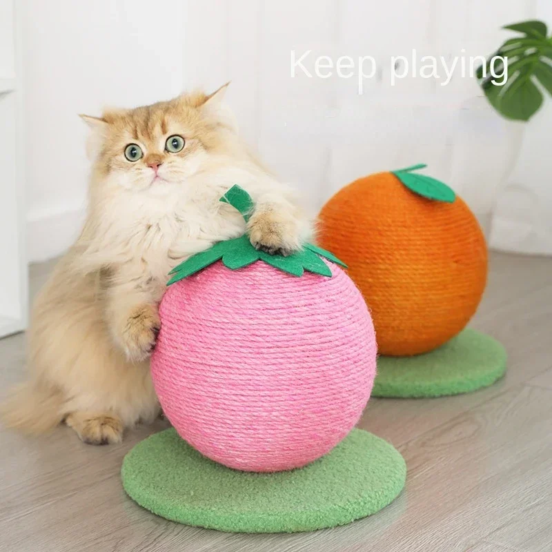 Cat Scratching Ball Toy Pineapple and Orange Cat Climbing Frame Grinding Paws Toys Kitten Scratcher for Pet Furniture Supplies