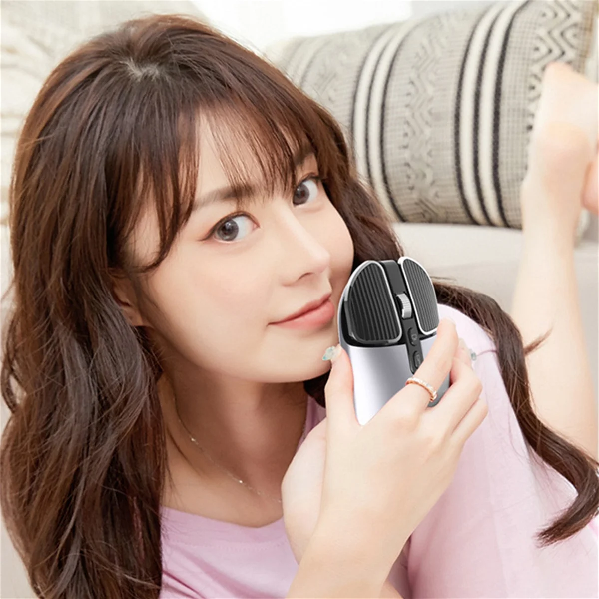 Mouse GOB-oWireless dengan Bluetooth Dual Mode (BT5.1+USB 2.4G), Dapat Diisi Ulang, Senyap, Konsumsi Daya Rendah,