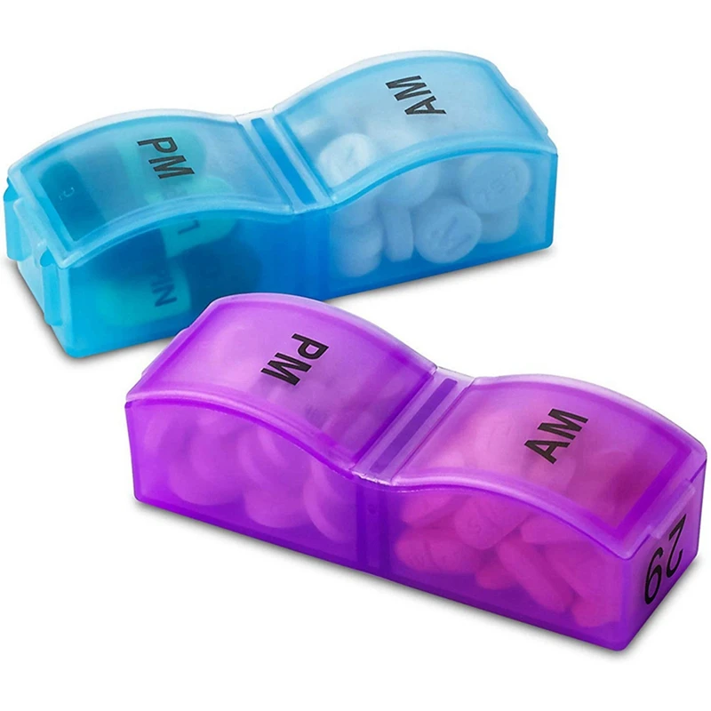 31 Day Pill Case Small Compartments Hold Vitamin And Travel Medicine Organizer 2 Time A Day Convenient Storage Pill Box