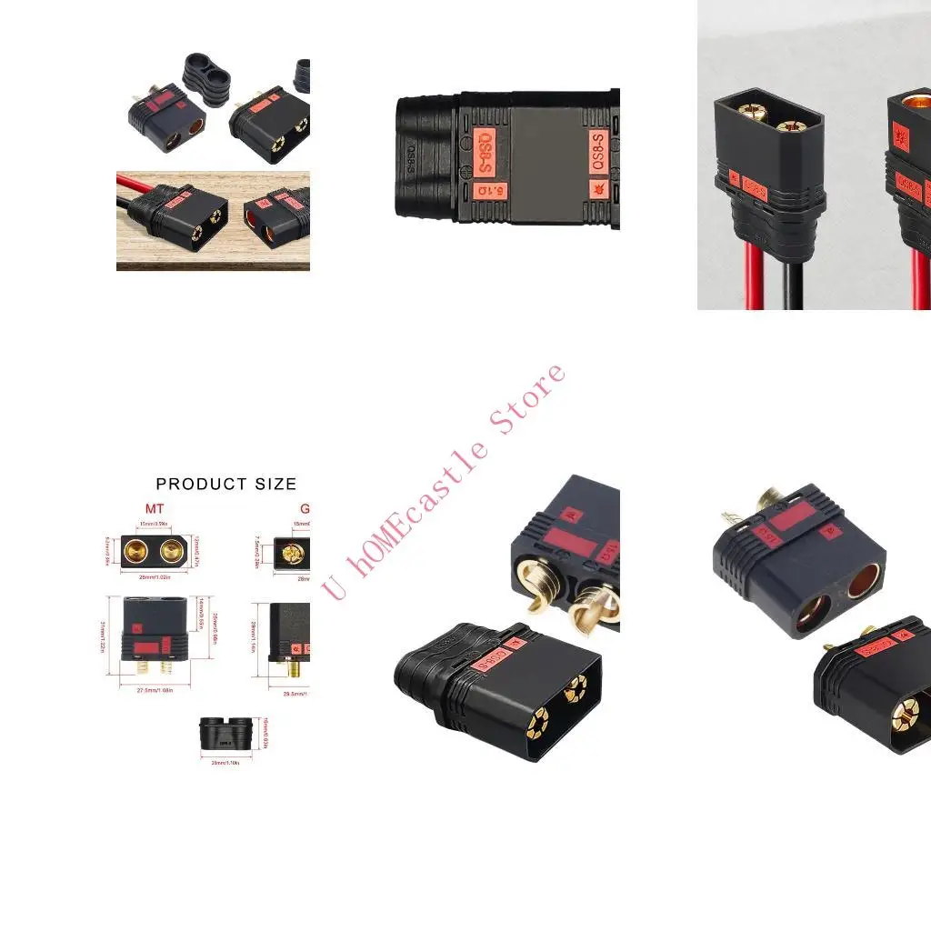 63HF QS8-S Heavy Duty Battery Connector Antispark Gold Connector Large Power Plugs for Remote Plant Protective Car