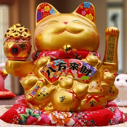 Golden Hand Lucky Cat Decoration Shop Opens Business Prosperous Ceramic Automatic Hand Lucky Cat