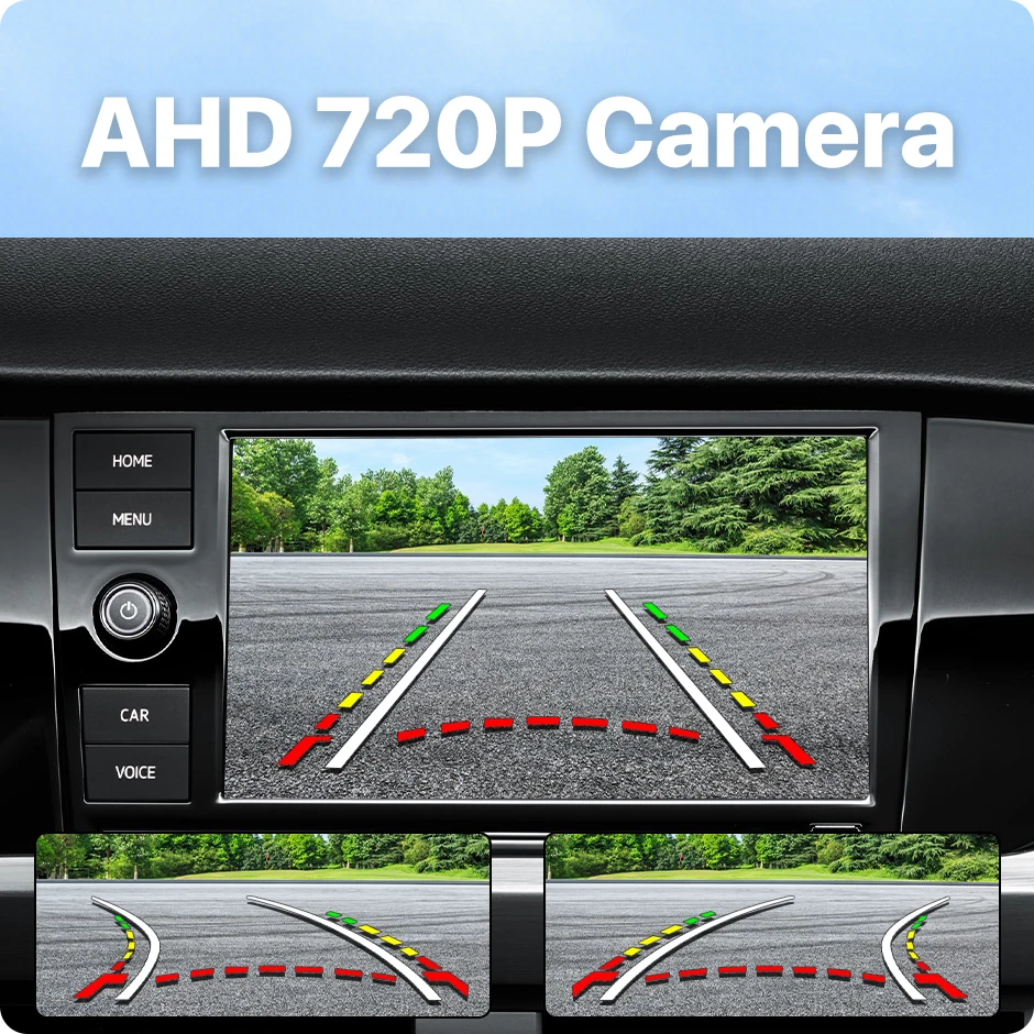 GreenYi HD AHD 1280x720P Vehicle Dynamic Trajectory Fisheye Lens Car Rear View Reverse Backup Camera Night Vision Waterproof
