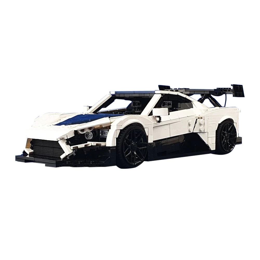 Gobricks MOC Zenvo TSR-S Red Racing Sports Car Model Building Blocks City De Tomaso P72 Super Speed Sports Car Bricks Toy Gifts