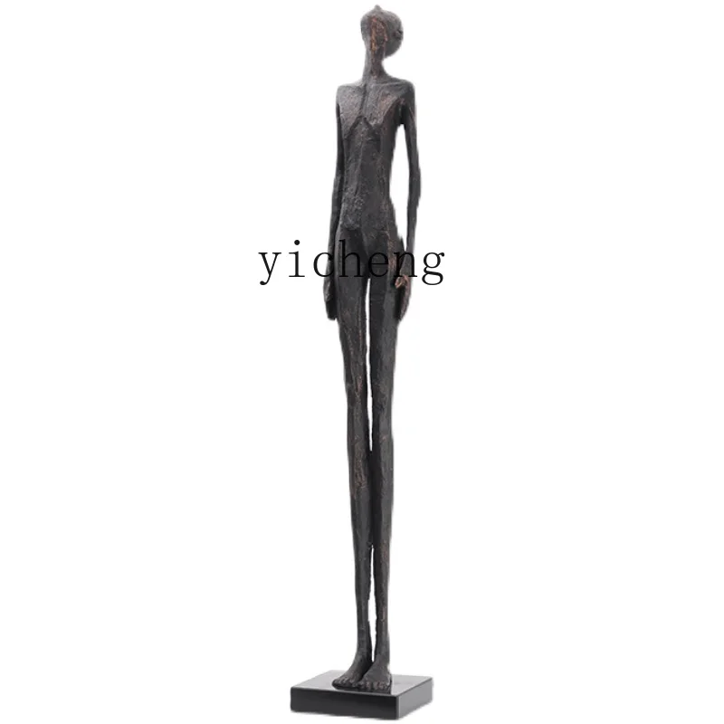 

ZK Living Room Large Floor Ornaments Home Art Decorations Retro Abstract Figure Sculpture living room decoration